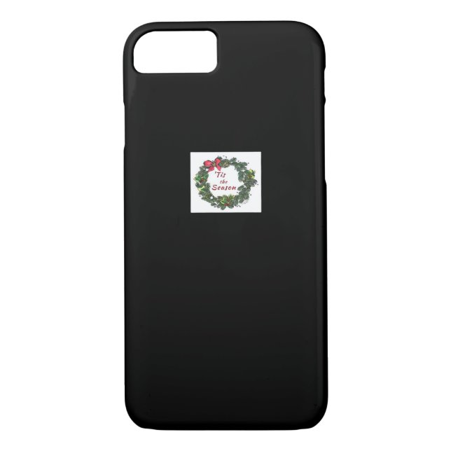 Tis The Season Christmas Wreath Case-Mate iPhone Case (Back)