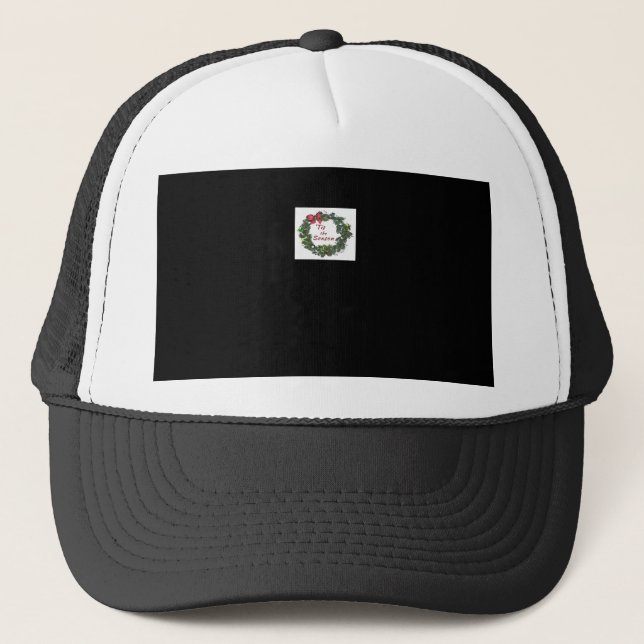 Tis The Season Christmas Wreath Trucker Hat (Front)
