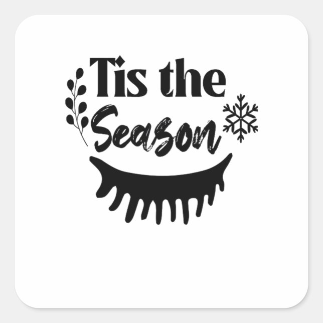 Tis The Season Classic Aesthetic Casual Square Sticker (Front)