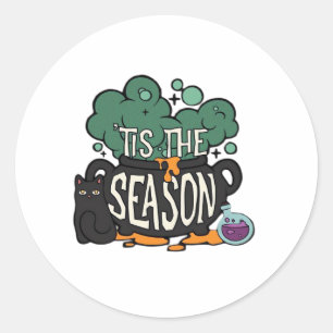 Tis The Season Classic Minimal Simple Classic Round Sticker