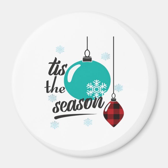 Tis The Season Classic Retro Clean Magnet (Front)