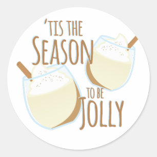 Tis The Season Classic Round Sticker
