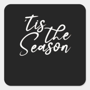 Tis The Season Classical Design Square Sticker