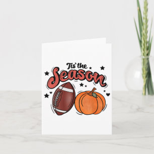 Tis The Season Coffee Fall Footbyll And Halloween Card