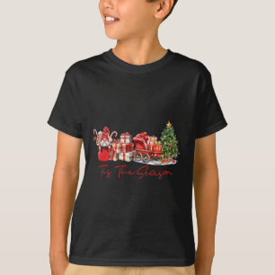 Tis' The Season Coffee Latte Gnome Sleigh Christma T-Shirt
