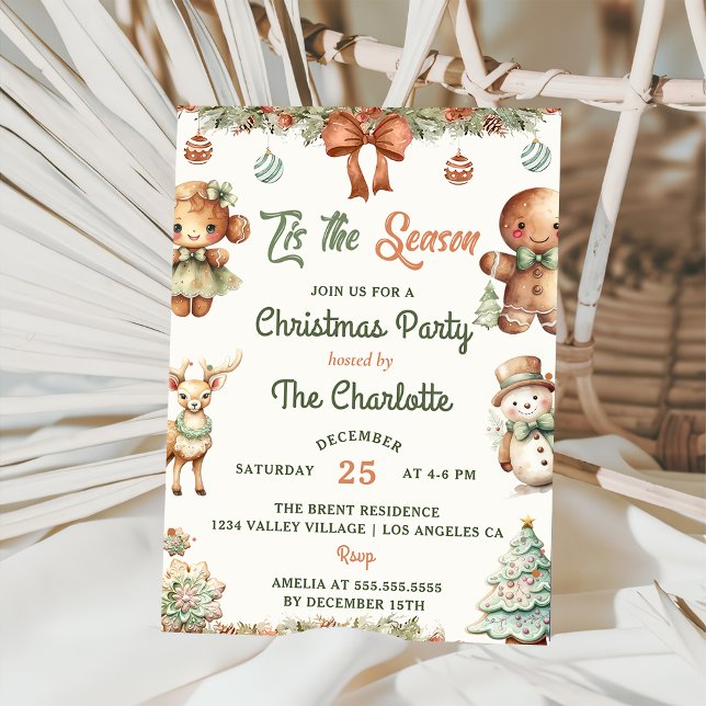 Tis The Season Cookies Christmas Party Invitation (Creator Uploaded)