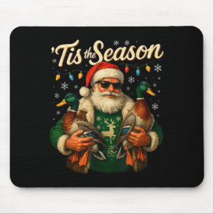 Tis The Season Cool Santa Duck Christmas Design Mouse Mat