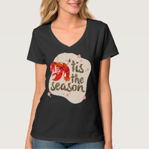 Tis The Season Crawfish Leopard T-Shirt