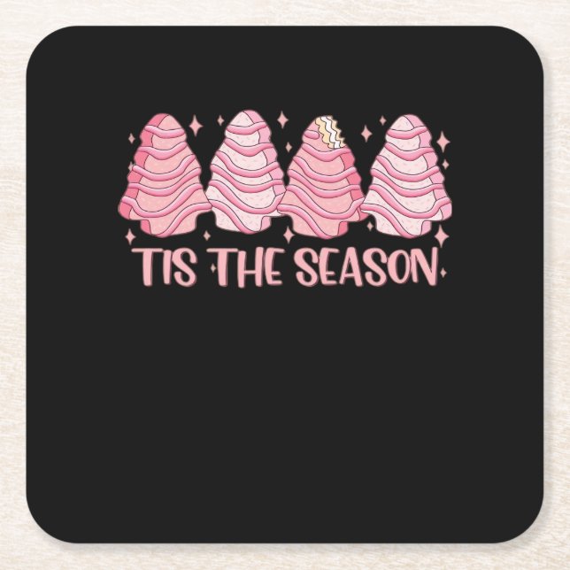 Tis The Season Creative Casual Square Paper Coaster (Front)