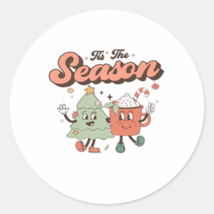 Tis The Season Creative Style Cute Design Classic Round Sticker