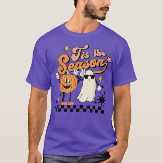 Tis The Season Cute Ghost Spooky Pumkin Horror Hal T-Shirt