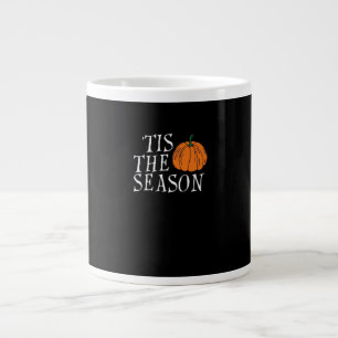 Tis The Season Cute Halloween Pumpkin Large Coffee Mug