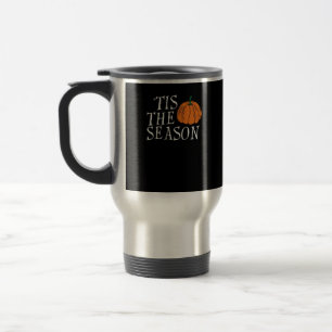 Tis The Season Cute Halloween Pumpkin Travel Mug