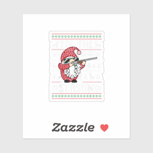 Tis The Season Deer Gnome Reindeer Christmas (Sheet)