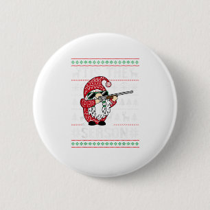 Tis The Season Deer Gnome Reindeer Christmas 6 Cm Round Badge