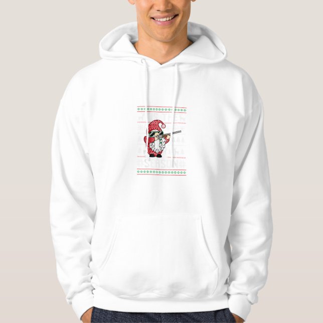 Tis The Season Deer Gnome Reindeer Christmas Hoodie (Front)
