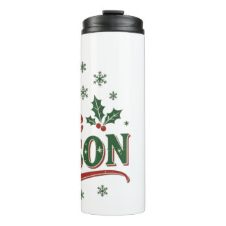 Tis the season elegant minimal Santa christmas Thermal Tumbler