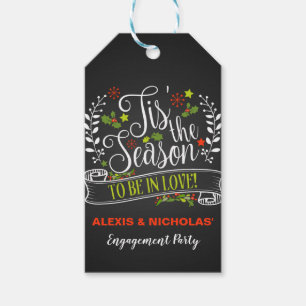 Tis the Season Engagement Christmas/Holiday Gift Tags