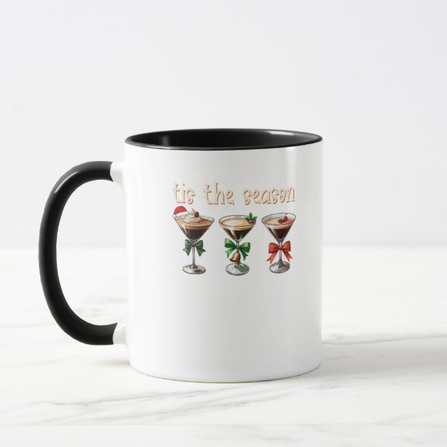 Tis The Season Espresso Cocktail Glasses Party Mug (Left)