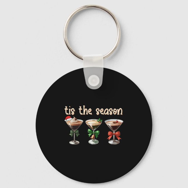 Tis The Season Espresso Martini Tail Gles Xmas Par Key Ring (Front)