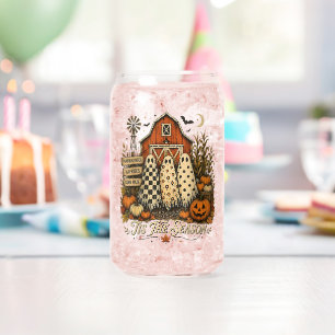Tis The Season Fall Autumn Halloween Ghosts Can Glass