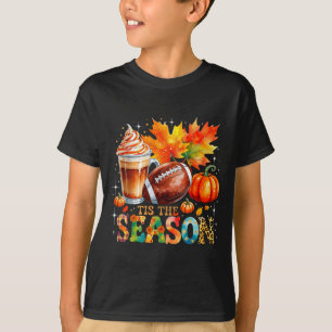 Tis The Season Fall Coffee Football Autumn Gift T-Shirt