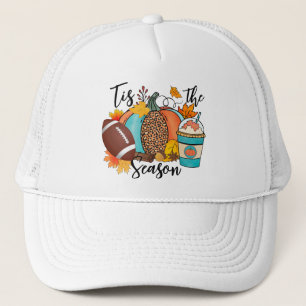 'Tis The Season – Fall, Football & Pumpkin Spice Trucker Hat
