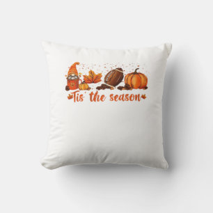Tis The Season Fall Gnome Football Design Cushion