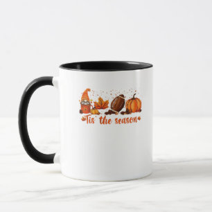 Tis The Season Fall Gnome Football Design Mug