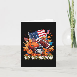 Tis The Season Fall Pumpkin Spice Footbyll Thanksg Card