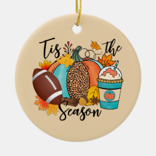 Tis The Season   Fall   Rugby Ceramic Tree Decoration