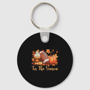 Tis The Season Fall Thanksgiving Pumpkin Spice Foo Key Ring