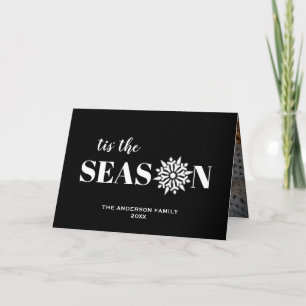 Tis' the Season    Folded Holiday Photo Collage Card