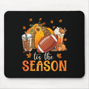 Tis the Season Football and Pumpkin Season Fall Vi Mouse Mat