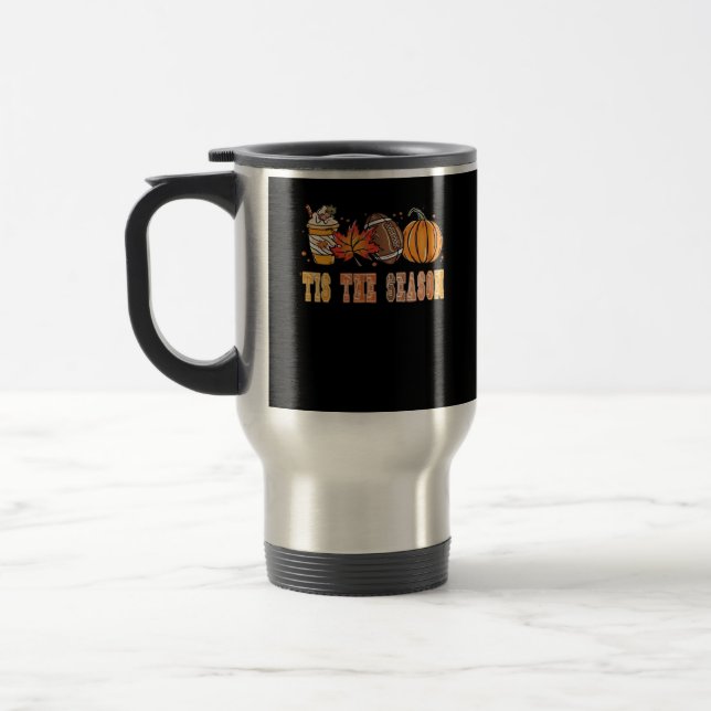 Tis The Season Football By Creative Travel Mug (Left)