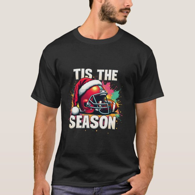 Tis the Season Football Christmas Family Matching  T-Shirt (Front)