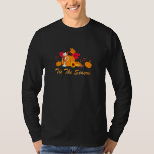 Tis The Season Football Coffee Latte Leaves Hello T-Shirt