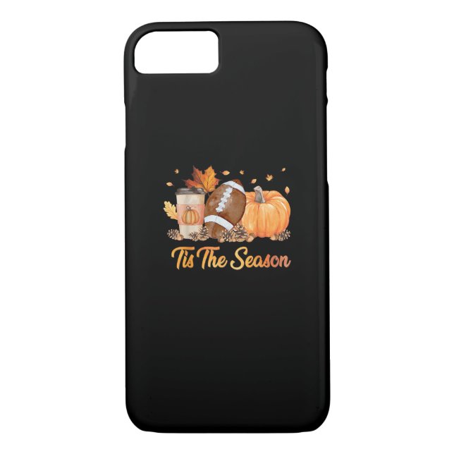 Tis The Season Football Fall Season Football Pumpk Case-Mate iPhone Case (Back)