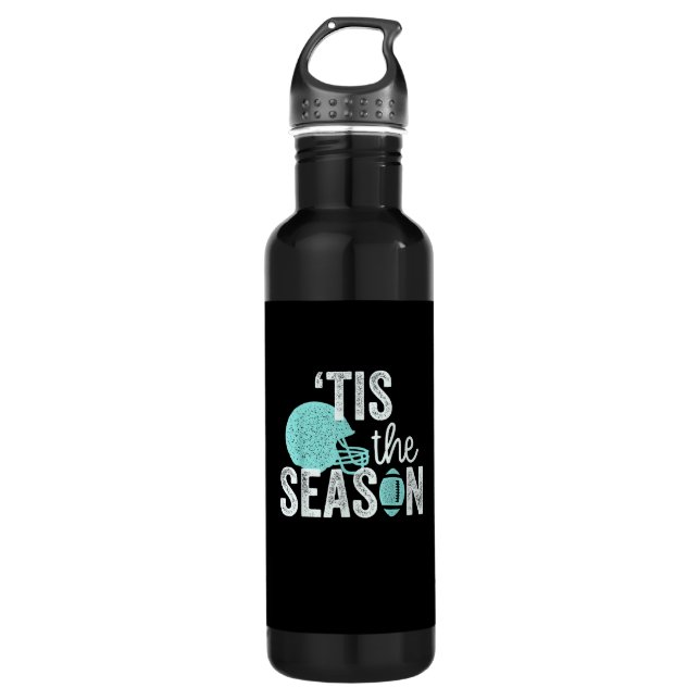 Tis The Season Football Family I Heart Football Se 710 Ml Water Bottle (Front)