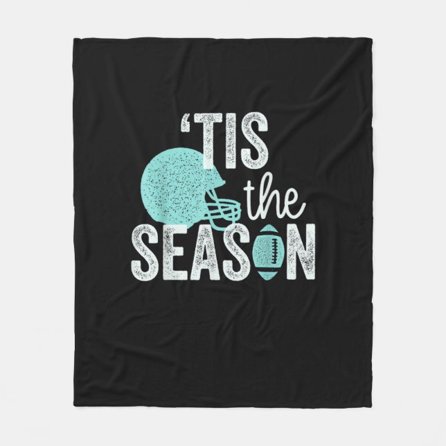 Tis The Season Football Family I Heart Football Se Fleece Blanket (Front)