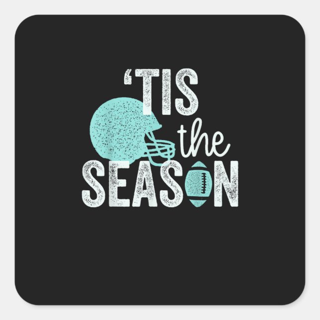 Tis The Season Football Family I Heart Football Se Square Sticker (Front)