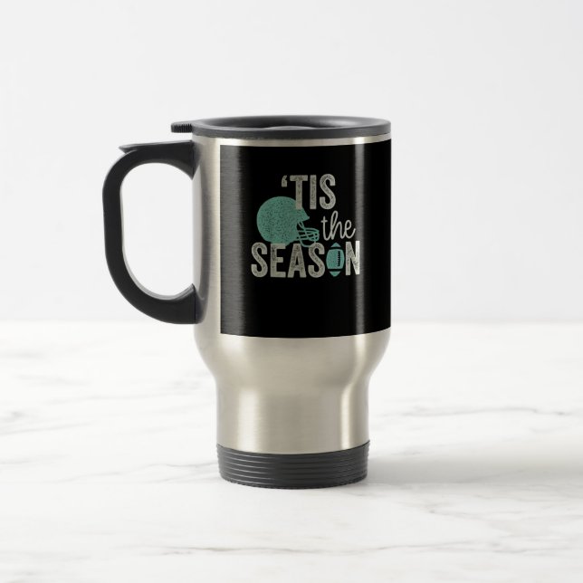 Tis The Season Football Family I Heart Football Se Travel Mug (Left)