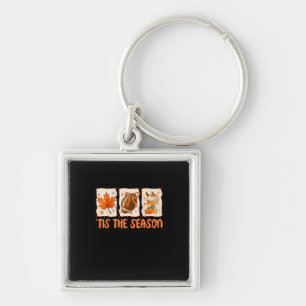 Tis The Season Football Halloween Thanksgiving  Key Ring