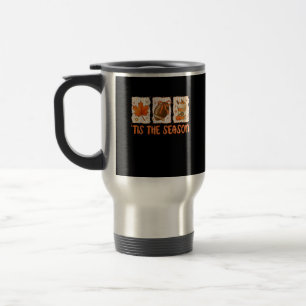 Tis The Season Football Halloween Thanksgiving Travel Mug