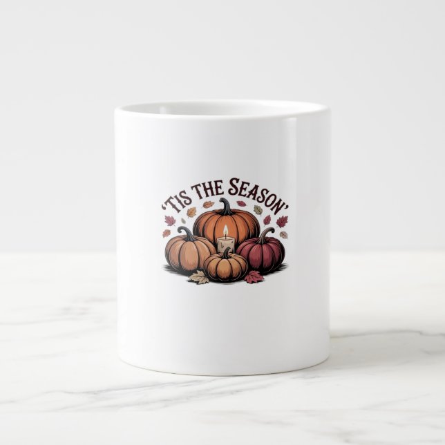 Tis The Season Football Large Coffee Mug (Front)