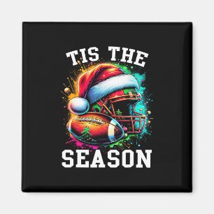Tis The Season Football Mum Christmas Santa Hat Co Magnet