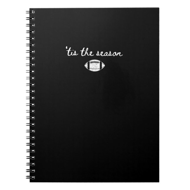 Tis The Season Football Mum Game Day Touchdown Sea Notebook (Front)