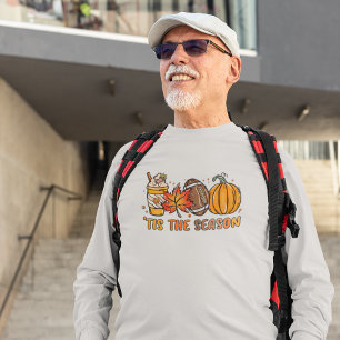 Tis the Season Football Pumpkin Fall T-Shirt