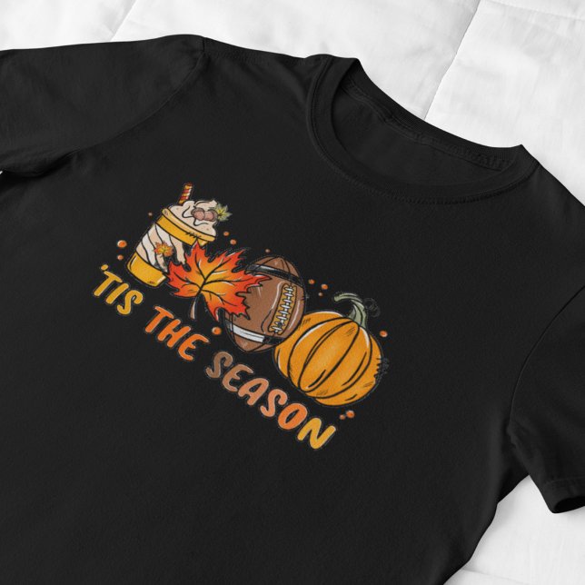 Tis the Season Football Pumpkin Fall  T-Shirt (Tis the Season Football Pumpkin Fall T-Shirt
(Woman T-shirt))
