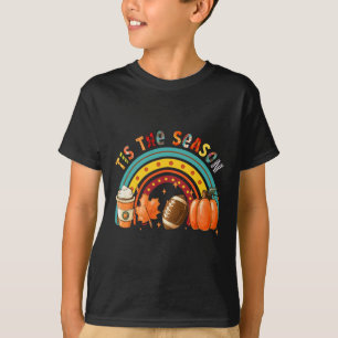 Tis' The Season Football Pumpkin Spice Autumn Than T-Shirt